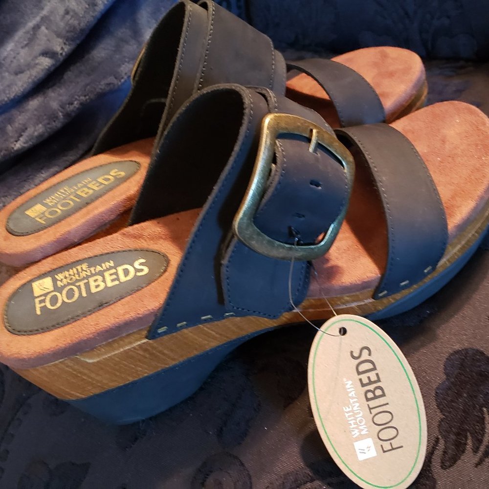 White Mountain Footbeds sz 9.5 M NEW Platform
